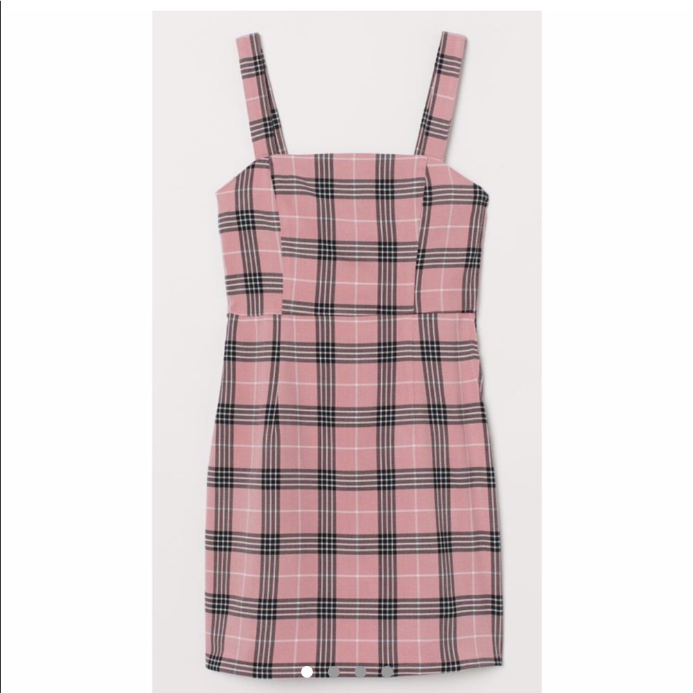 COPY - H&M Pink & Black Plaid Dress, Size 4, Neve…